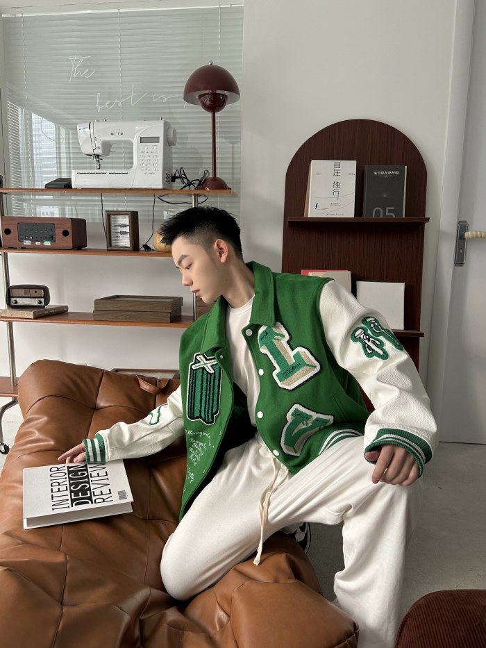 LOUIS VUITTON Varsity Leather Jacket