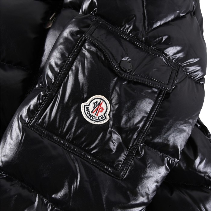 Moncler Maya Hooded Puffer Shiny Jacket
