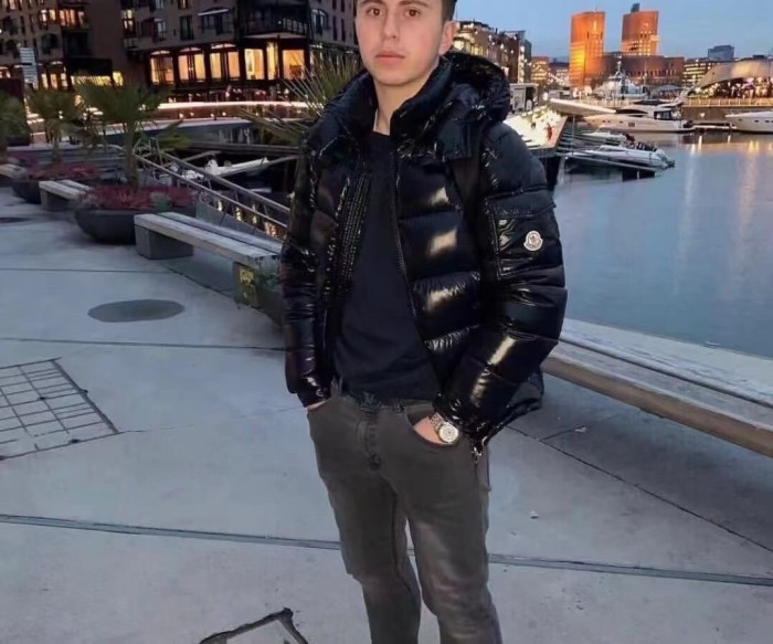 Moncler Maya Hooded Puffer Shiny Jacket