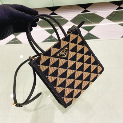 handbags prada 1BA355 size:19*6*17cm