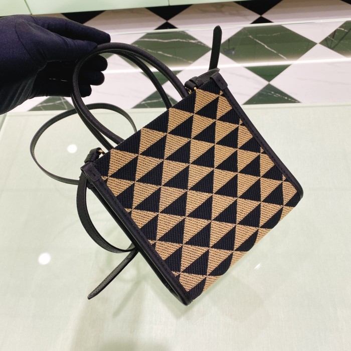 handbags prada 1BA355 size:19*6*17cm