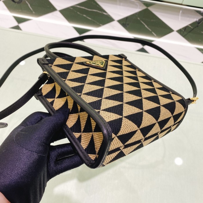 handbags prada 1BA355 size:19*6*17cm