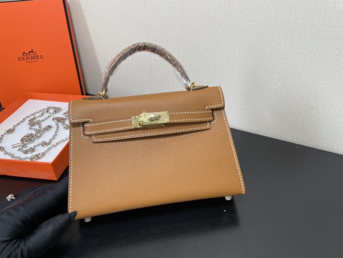  Handbags Hermes Kelly size:19.5 cm