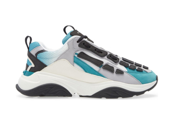 AMIRI Bone Runner White Black Blue Grass