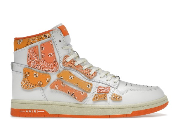 AMIRI Skel Top Hi Bandana White Orange
