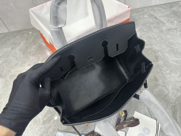 HERMES Birkin Togo Calfskin Birkin Bag Handbag Women's Noir Black H027633CC89 size 30*16*22 cm