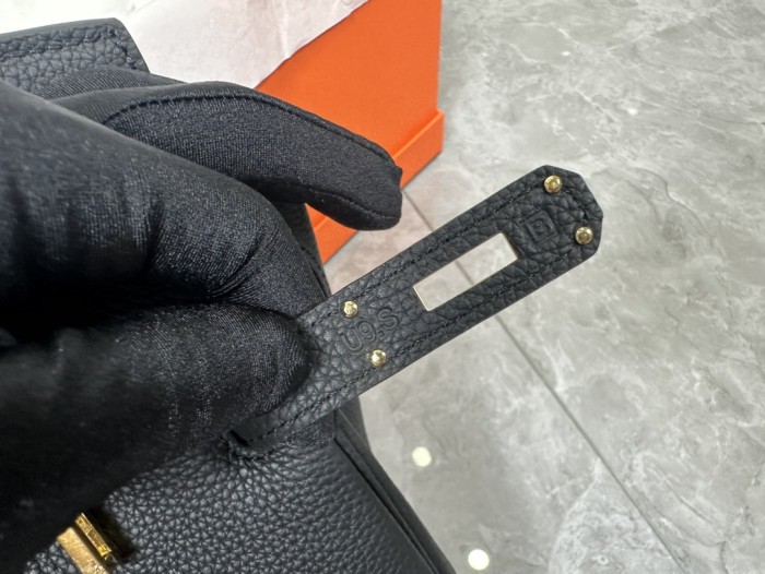 HERMES Birkin Togo Calfskin Birkin Bag Handbag Women's Noir Black H027633CC89 size 30*16*22 cm