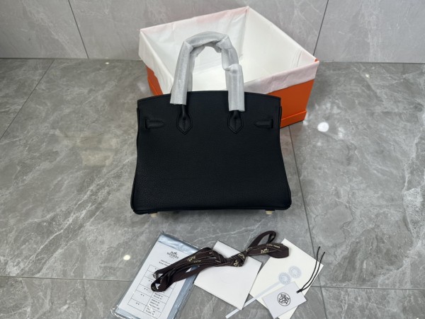 HERMES Birkin Togo Calfskin Birkin Bag Handbag Women's Noir Black H027633CC89 size 30*16*22 cm