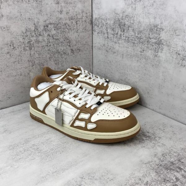 AMIRI Skel Top Low White Brown