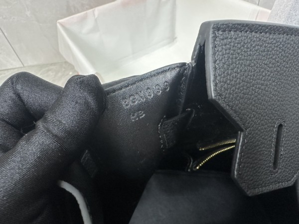 HERMES Birkin Togo Calfskin Birkin Bag Handbag Women's Noir Black H027633CC89 size 30*16*22 cm