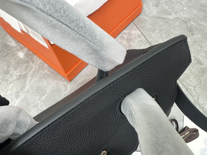 HERMES Birkin Togo Calfskin Birkin Bag Handbag Women's Noir Black H027633CC89 size 30*16*22 cm