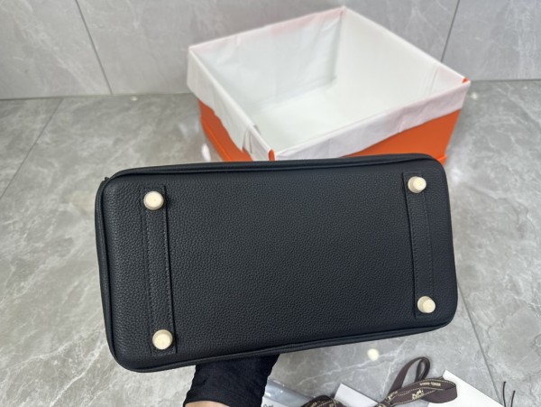 HERMES Birkin Togo Calfskin Birkin Bag Handbag Women's Noir Black H027633CC89 size 30*16*22 cm