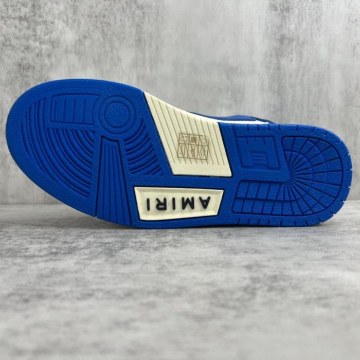 AMIRI Skel Panelled High Top White Blue