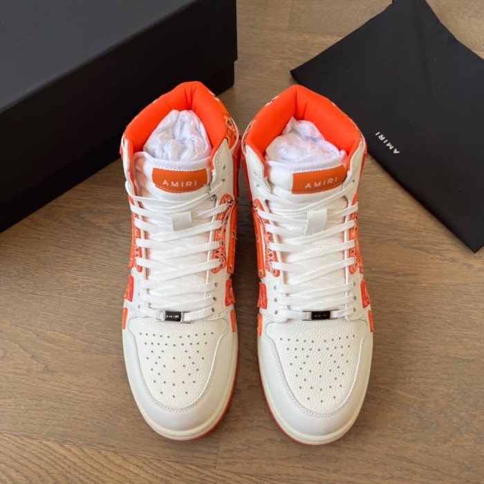 AMIRI Skel Top Hi Bandana White Orange