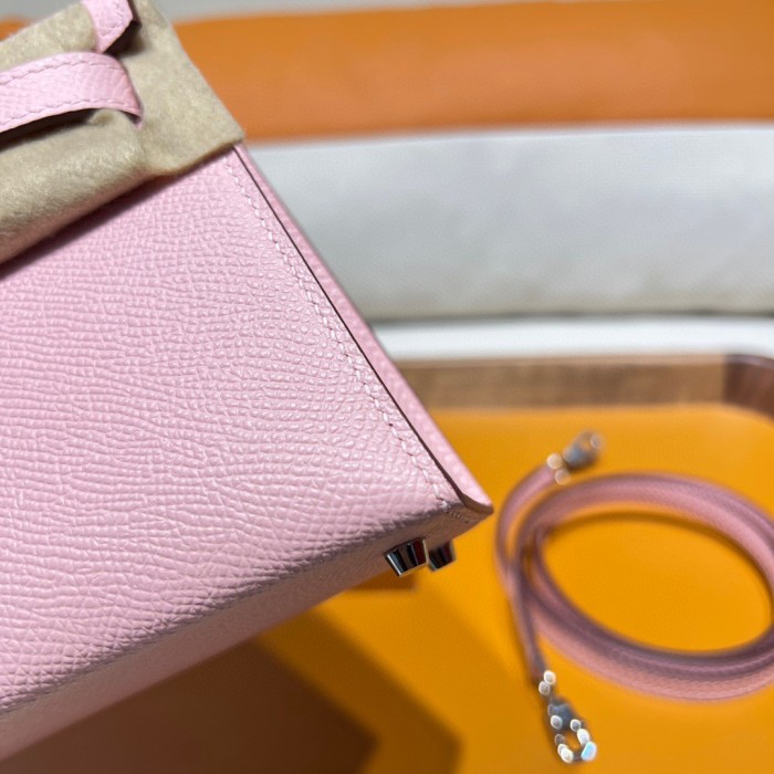  Handbags Hermes mini kelly  size:19 cm