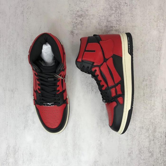 AMIRI Skel Top Hi Black Red White