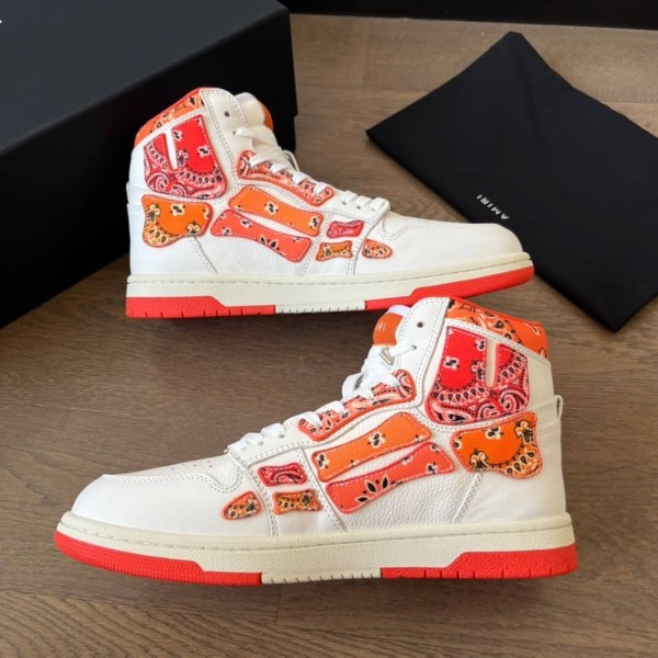 AMIRI Skel Top Hi Bandana White Orange