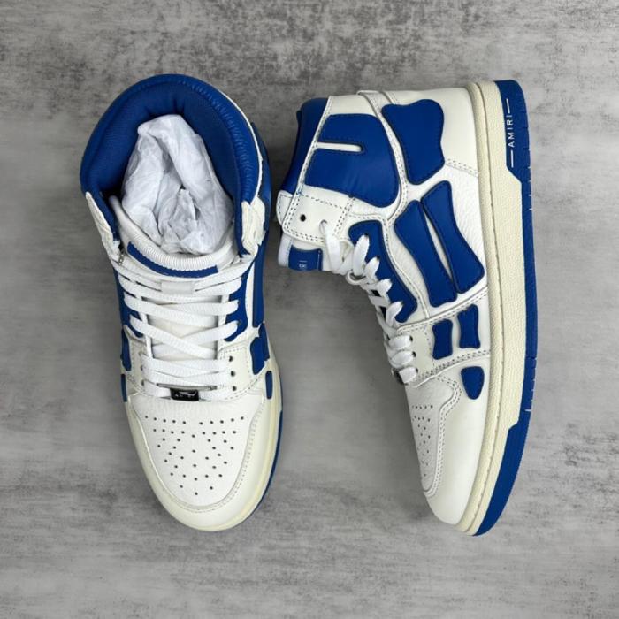 AMIRI Skel Panelled High Top White Blue