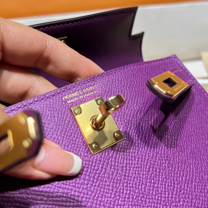  Handbags Hermes mini kelly  size:19 cm