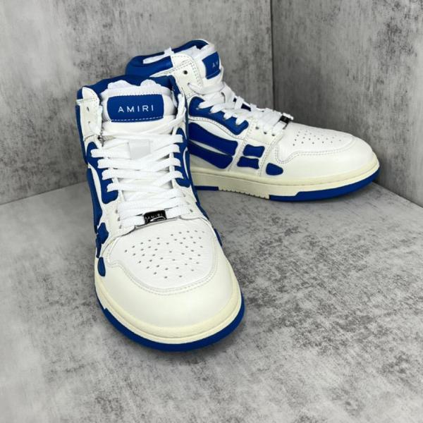 AMIRI Skel Panelled High Top White Blue