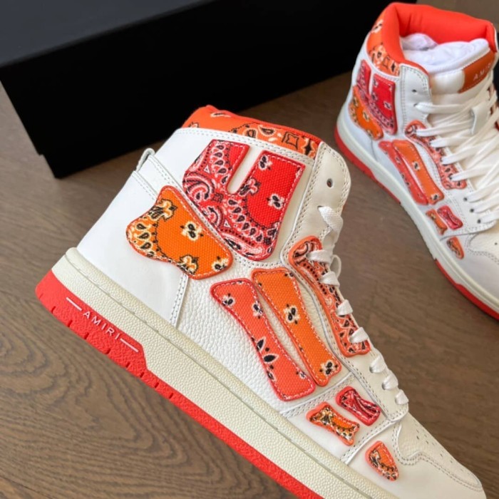 AMIRI Skel Top Hi Bandana White Orange