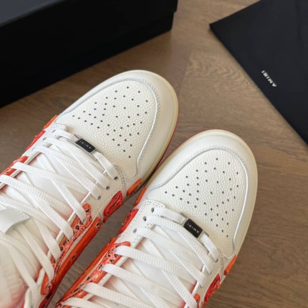 AMIRI Skel Top Hi Bandana White Orange