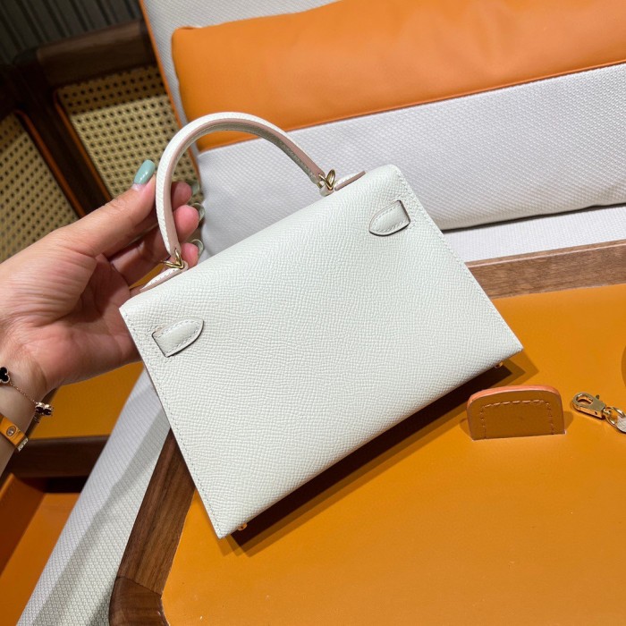  Handbags Hermes mini kelly  size:19 cm
