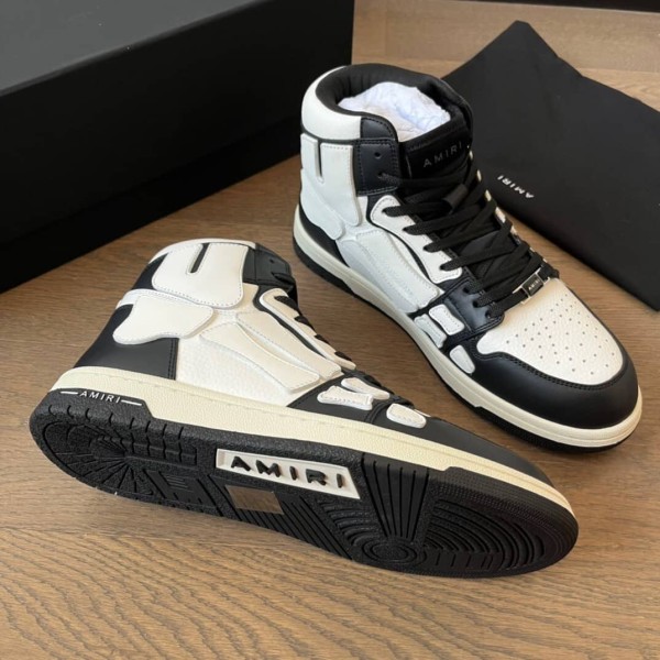 AMIRI Skel Top Hi Black White Black
