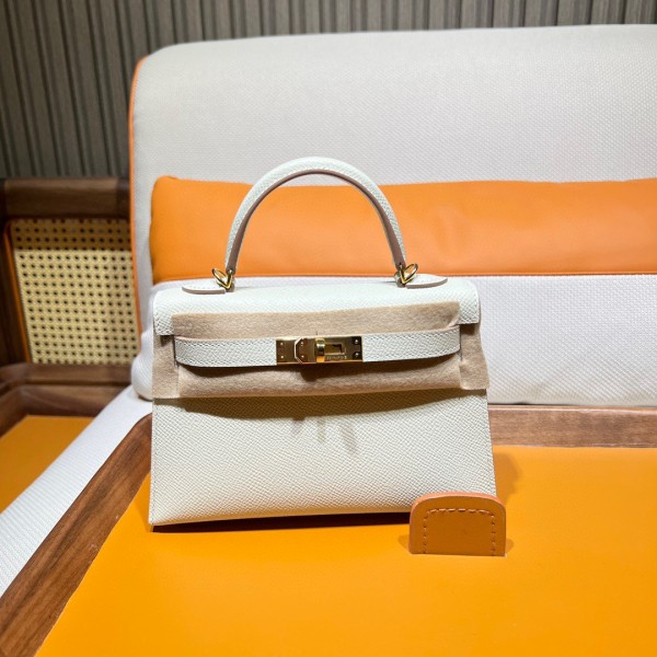  Handbags Hermes mini kelly  size:19 cm