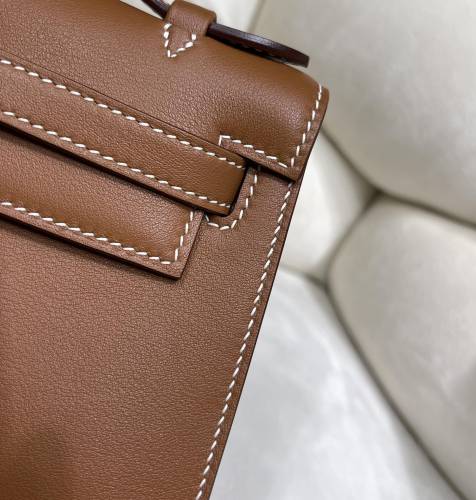  Handbags Hermes Kelly size:22 cm