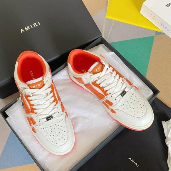 AMIRI Skel Top Low White Orange