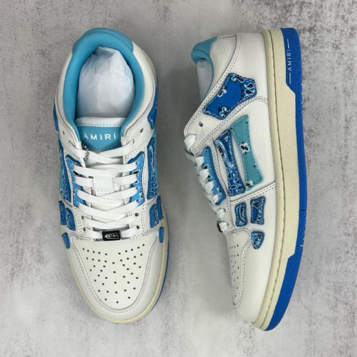 AMIRI Skel Top Low Bandana White Light Blue