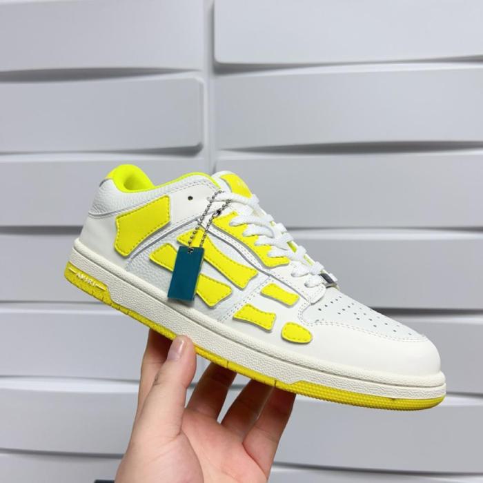 AMIRI Skel Top Low White Fluorescent Yellow