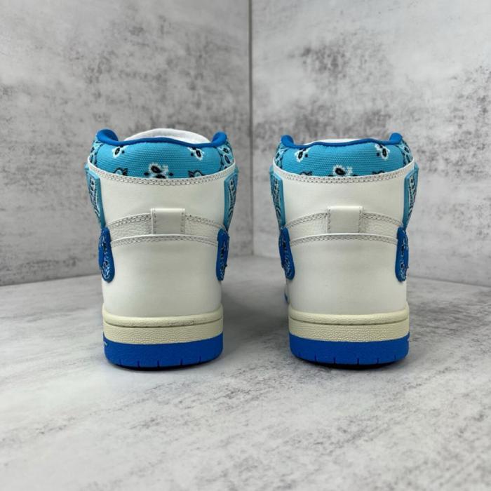 AMIRI Skel Top Hi Bandana White Blue