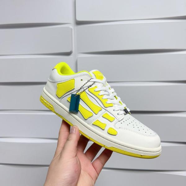 AMIRI Skel Top Low White Fluorescent Yellow