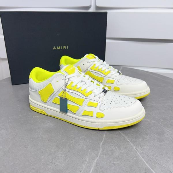 AMIRI Skel Top Low White Fluorescent Yellow