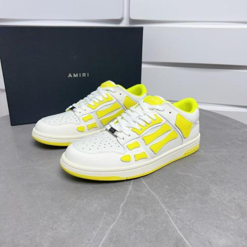 AMIRI Skel Top Low White Fluorescent Yellow