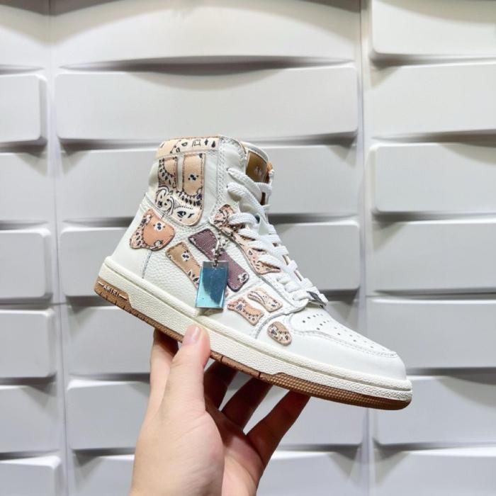 AMIRI Skel Top Hi Bandana Brown White