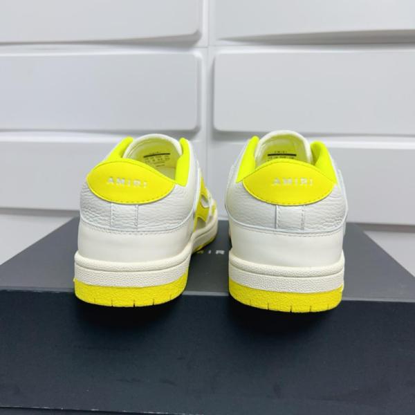 AMIRI Skel Top Low White Fluorescent Yellow