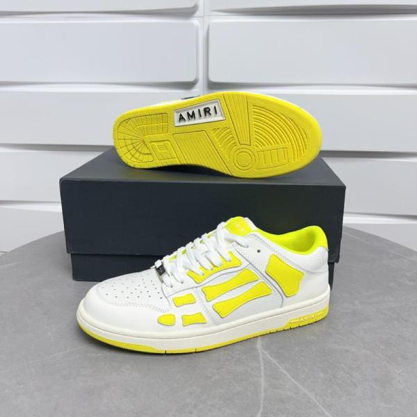 AMIRI Skel Top Low White Fluorescent Yellow