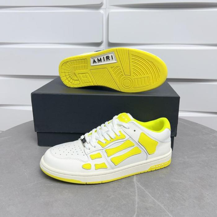 AMIRI Skel Top Low White Fluorescent Yellow