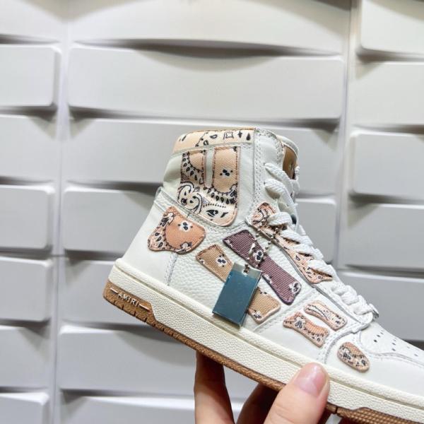 AMIRI Skel Top Hi Bandana Brown White