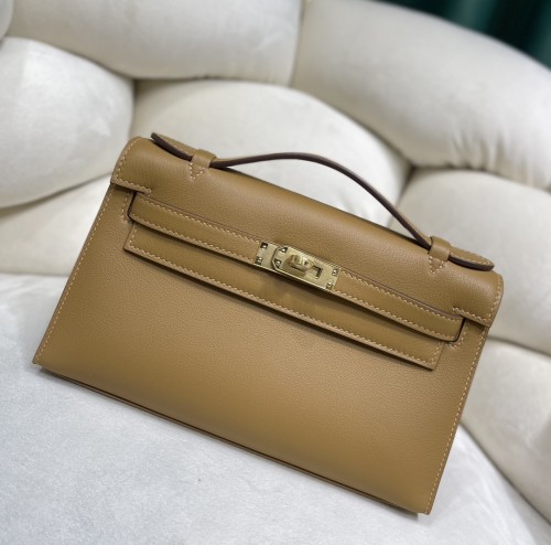  Handbags Hermes Kelly size:22 cm