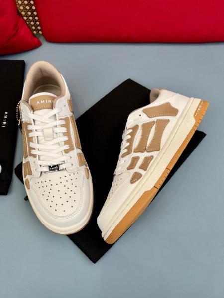 AMIRI Skel Top Low White Brown White