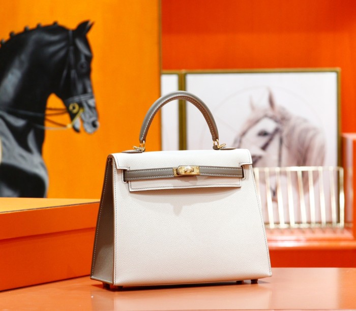  Handbags Hermes Kelly size:25 cm