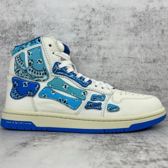 AMIRI Skel Top Hi Bandana White Blue