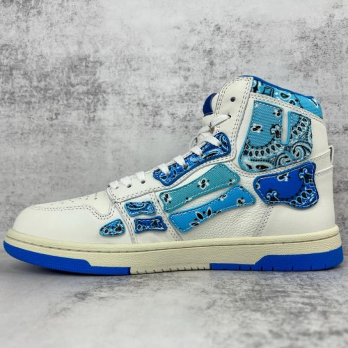 AMIRI Skel Top Hi Bandana White Blue