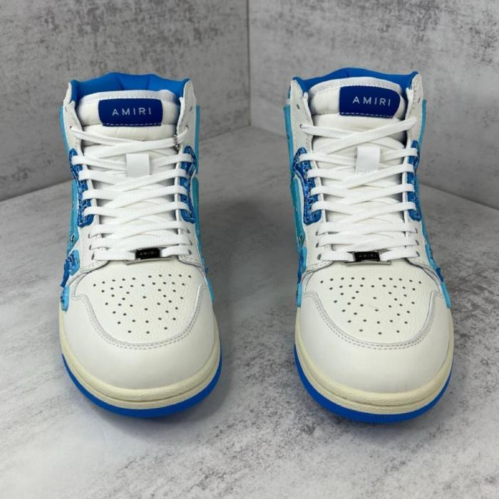 AMIRI Skel Top Hi Bandana White Blue