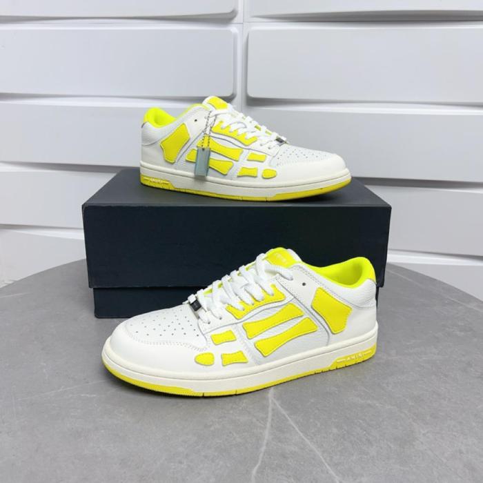 AMIRI Skel Top Low White Fluorescent Yellow