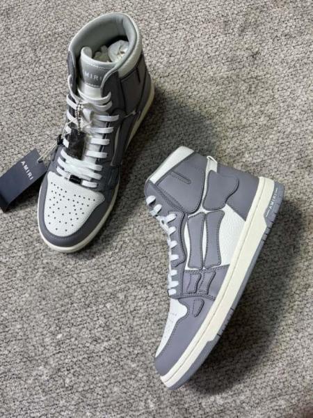 AMIRI Skel Top Hi Grey White